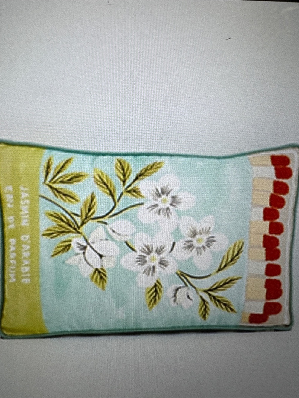 Anthropologie Floral Matchbox  Les Fruits Cotton Embroidered Pillow - Picture 1 of 2